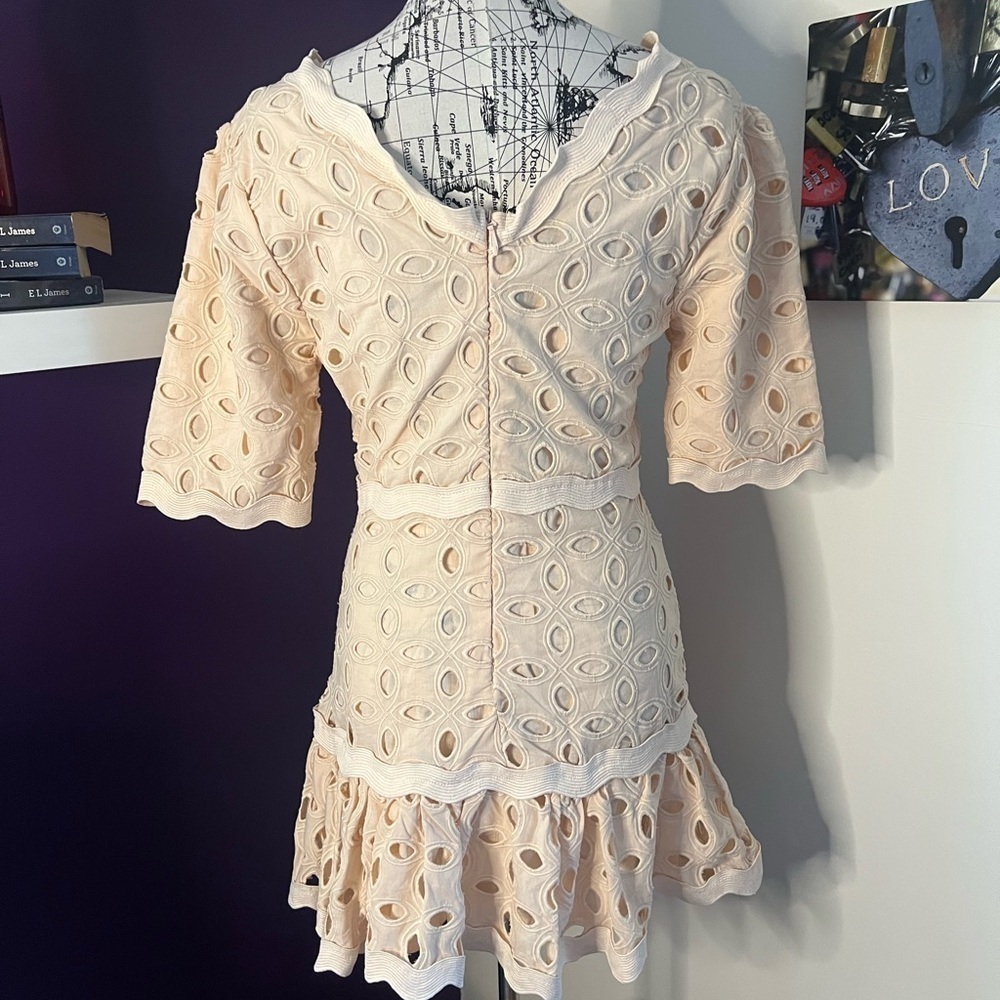 Just Me Pale Pink Gia Eyelet Dress NWT - Picture 6 of 11